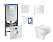 Grohe Rapid SLX - Set předstěnové instalace, klozetu, sedátka SoftClose a tlačítka Arena Cosmopolitan, alpská bílá SANI11BB3135