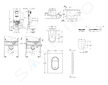 Grohe Rapid SLX - Set předstěnové instalace, klozetu, sedátka SoftClose a tlačítka Arena Cosmopolitan S, Cool Sunrise SANI11BB41