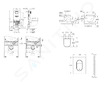 Grohe Rapid SLX - Set předstěnové instalace, klozetu, sedátka SoftClose a tlačítka Arena Cosmopolitan S, kartáčovaný Cool Sunris