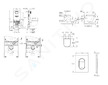 Grohe Rapid SLX - Set předstěnové instalace, klozetu, sedátka SoftClose a tlačítka Arena Cosmopolitan S, kartáčovaný Hard Graphi
