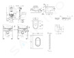 Grohe Rapid SLX - Set předstěnové instalace, klozetu, sedátka SoftClose a tlačítka Arena Cosmopolitan S, kartáčovaný Hard Graphi