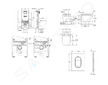 Grohe Rapid SLX - Set předstěnové instalace, klozetu, sedátka SoftClose a tlačítka Arena Cosmopolitan S, Triple Vortex, Cool Sun