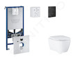 Grohe Rapid SLX - Set předstěnové instalace, klozetu, sedátka SoftClose a tlačítka Even, phantom black SANI11BB5110