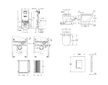 Grohe Rapid SLX - Set předstěnové instalace, klozetu, sedátka SoftClose a tlačítka Skate Cosmopolitan, Triple Vortex, kartáčovan