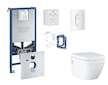 Grohe Rapid SLX - Set předstěnové instalace, klozetu, sedátka SoftClose, tlačítka Arena Cosmopolitan a sady pro vhazování tablet