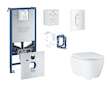 Grohe Rapid SLX - Set předstěnové instalace, klozetu, sedátka SoftClose, tlačítka Arena Cosmopolitan a sady pro vhazování tablet