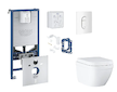 Grohe Rapid SLX - Set předstěnové instalace, klozetu, sedátka SoftClose, tlačítka Arena Cosmopolitan a sady pro vhazování tablet