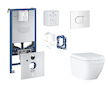 Grohe Rapid SLX - Set předstěnové instalace, klozetu, sedátka SoftClose, tlačítka Arena Cosmopolitan a sady pro vhazování tablet
