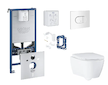 Grohe Rapid SLX - Set předstěnové instalace, klozetu, sedátka SoftClose, tlačítka Arena Cosmopolitan a sady pro vhazování tablet