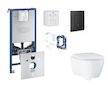 Grohe Rapid SLX - Set předstěnové instalace, klozetu, sedátka SoftClose, tlačítka Even a sady pro vhazování tablet, phantom blac