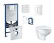 Grohe Rapid SLX - Set předstěnové instalace, klozetu, sedátka SoftClose, tlačítka Skate Cosmopolitan a sady pro vhazování tablet