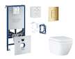 Grohe Rapid SLX - Set předstěnové instalace, klozetu, sedátka SoftClose, tlačítka Skate Cosmopolitan a sady pro vhazování tablet