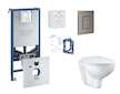 Grohe Rapid SLX - Set předstěnové instalace, klozetu, sedátka SoftClose, tlačítka Skate Cosmopolitan a sady pro vhazování tablet