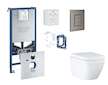 Grohe Rapid SLX - Set předstěnové instalace, klozetu, sedátka SoftClose, tlačítka Skate Cosmopolitan a sady pro vhazování tablet