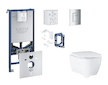 Grohe Rapid SLX - Set předstěnové instalace, klozetu, sedátka SoftClose, tlačítka Skate Cosmopolitan a sady pro vhazování tablet