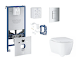 Grohe Rapid SLX - Set předstěnové instalace, klozetu, sedátka SoftClose, tlačítka Skate Cosmopolitan a sady pro vhazování tablet