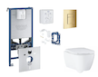 Grohe Rapid SLX - Set předstěnové instalace, klozetu, sedátka SoftClose, tlačítka Skate Cosmopolitan a sady pro vhazování tablet