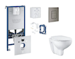 Grohe Rapid SLX - Set předstěnové instalace, klozetu, sedátka SoftClose, tlačítka Skate Cosmopolitan a sady pro vhazování tablet