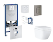 Grohe Rapid SLX - Set předstěnové instalace, klozetu, sedátka SoftClose, tlačítka Skate Cosmopolitan a sady pro vhazování tablet