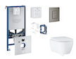 Grohe Rapid SLX - Set předstěnové instalace, klozetu, sedátka SoftClose, tlačítka Skate Cosmopolitan a sady pro vhazování tablet