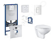 Grohe Rapid SLX - Set předstěnové instalace, klozetu, sedátka SoftClose, tlačítka Skate Cosmopolitan a sady pro vhazování tablet