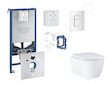 Grohe Rapid SLX - Set předstěnové instalace, klozetu, sedátka SoftClose, tlačítka Skate Cosmopolitan a sady pro vhazování tablet