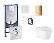 Grohe Rapid SLX - Set předstěnové instalace, klozetu, sedátka SoftClose, tlačítka Skate Cosmopolitan a sady pro vhazování tablet