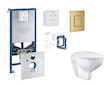 Grohe Rapid SLX - Set předstěnové instalace, klozetu, sedátka SoftClose, tlačítka Skate Cosmopolitan a sady pro vhazování tablet