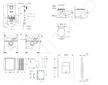 Grohe Rapid SLX - Set předstěnové instalace, klozetu, sedátka SoftClose, tlačítka Skate Cosmopolitan a sady pro vhazování tablet