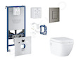 Grohe Rapid SLX - Set předstěnové instalace, klozetu, sedátka SoftClose, tlačítka Skate Cosmopolitan a sady pro vhazování tablet