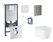 Grohe Rapid SLX - Set předstěnové instalace, klozetu, sedátka SoftClose, tlačítka Skate Cosmopolitan a sady pro vhazování tablet
