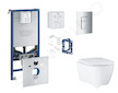 Grohe Rapid SLX - Set předstěnové instalace, klozetu, sedátka SoftClose, tlačítka Skate Cosmopolitan a sady pro vhazování tablet