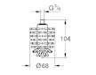 Grohe Selection Cube - Hlavice WC kartáče 40870000