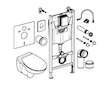 Grohe Solido - Set předstěnové instalace, klozetu a sedátka Bau Ceramic, softclose, tlačítko Skate Air, chrom 39888000
