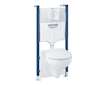 Grohe Solido - Set předstěnové instalace, klozetu a sedátka Bau Ceramic, softclose, tlačítko Skate Air, chrom 39888000