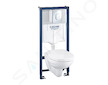 Grohe Solido - Set předstěnové instalace, klozetu a sedátka, softclose, tlačítko Skate Air, chrom 39192000