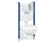 Grohe Solido - Set předstěnové instalace, klozetu Bau Ceramic a sedátka Slim softclose, tlačítka Sail, chrom/bílá 39900000