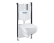 Grohe Solido - Set předstěnové instalace, klozetu Edge Ceramic a sedátka softclose, tlačítko Even, chrom 39816000