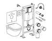 Grohe Solido - Set předstěnové instalace, klozetu Euro Ceramic a sedátka softclose, tlačítko Arena Cosmopolitan, chrom 39697000
