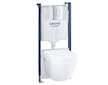 Grohe Solido - Set předstěnové instalace, klozetu Euro Ceramic a sedátka softclose, tlačítko Arena Cosmopolitan, chrom 39700000