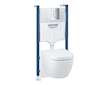 Grohe Solido - Set předstěnové instalace, klozetu Euro Ceramic a sedátka softclose, tlačítko Skate Cosmopolitan, chrom 39889000