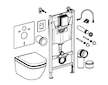 Grohe Solido - Set předstěnové instalace, klozetu Euro Ceramic a sedátka softclose, tlačítko Skate Cosmopolitan, chrom 39890000