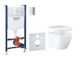 Grohe Solido - Set předstěnové instalace, klozetu Euro Ceramic a sedátka softclose, tlačítko Skate Cosmopolitan, chrom 39890000