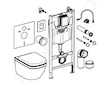 Grohe Solido - Set předstěnové instalace, klozetu Euro Ceramic a sedátka softclose, tlačítko Skate Cosmopolitan, chrom 39890000