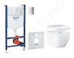 Grohe Solido - Set předstěnové instalace, klozetu Euro Ceramic a sedátka softclose, tlačítko Skate Cosmopolitan, chrom 39890000