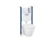 Grohe Solido - Set předstěnové instalace, klozetu Euro Ceramic, sedátka SoftClose a tlačítka Arena Cosmopolitan, Triple Vortex,