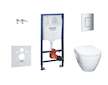 Grohe Solido - Set předstěnové instalace, klozetu Serel a sedátka softclose, tlačítko Skate Cosmopolitan, chrom 38528SET-KH