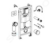 Grohe Solido - Set předstěnové instalace pro závěsné WC a tlačítko Arena Cosmopolitan, chrom 38981000