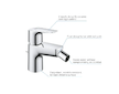 Grohe Start Edge - Bidetová baterie s výpustí, chrom 23345001