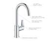 Grohe Start Edge - Umyvadlová baterie s otočným výtokem a výpustí, chrom 24201001